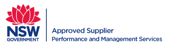 NSW Government / Performance and Management Services Approved Supplier logo